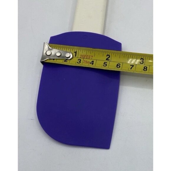 Tupperware Spatula Classic Silicone Scraper 12" Purple White 839OA-3 Cook Baking - Picture 10 of 12